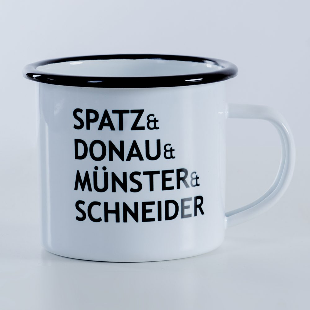 Emaille-Tasse Donaukind