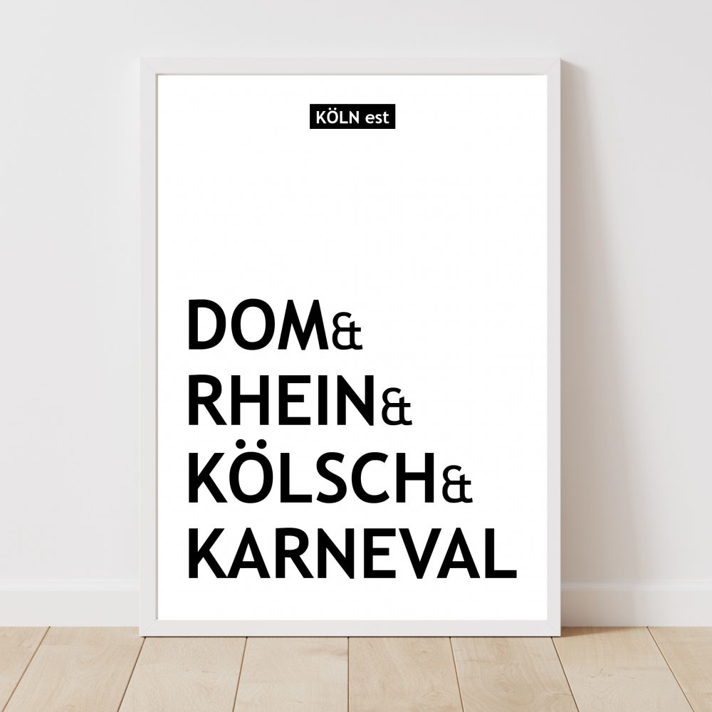 Minimalistisches Köln Poster – KÖLN est